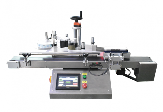 Semi-automatic round bottle labeling machine